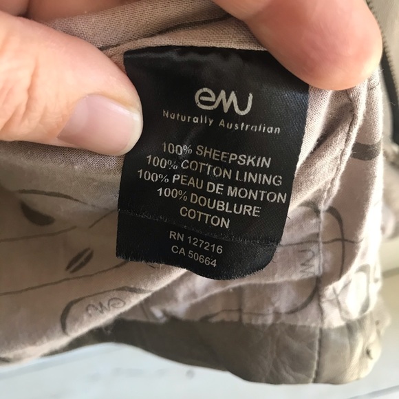 EMU Australia | Taupe Gray Leather Bomber Jacket - Picture 5 of 8